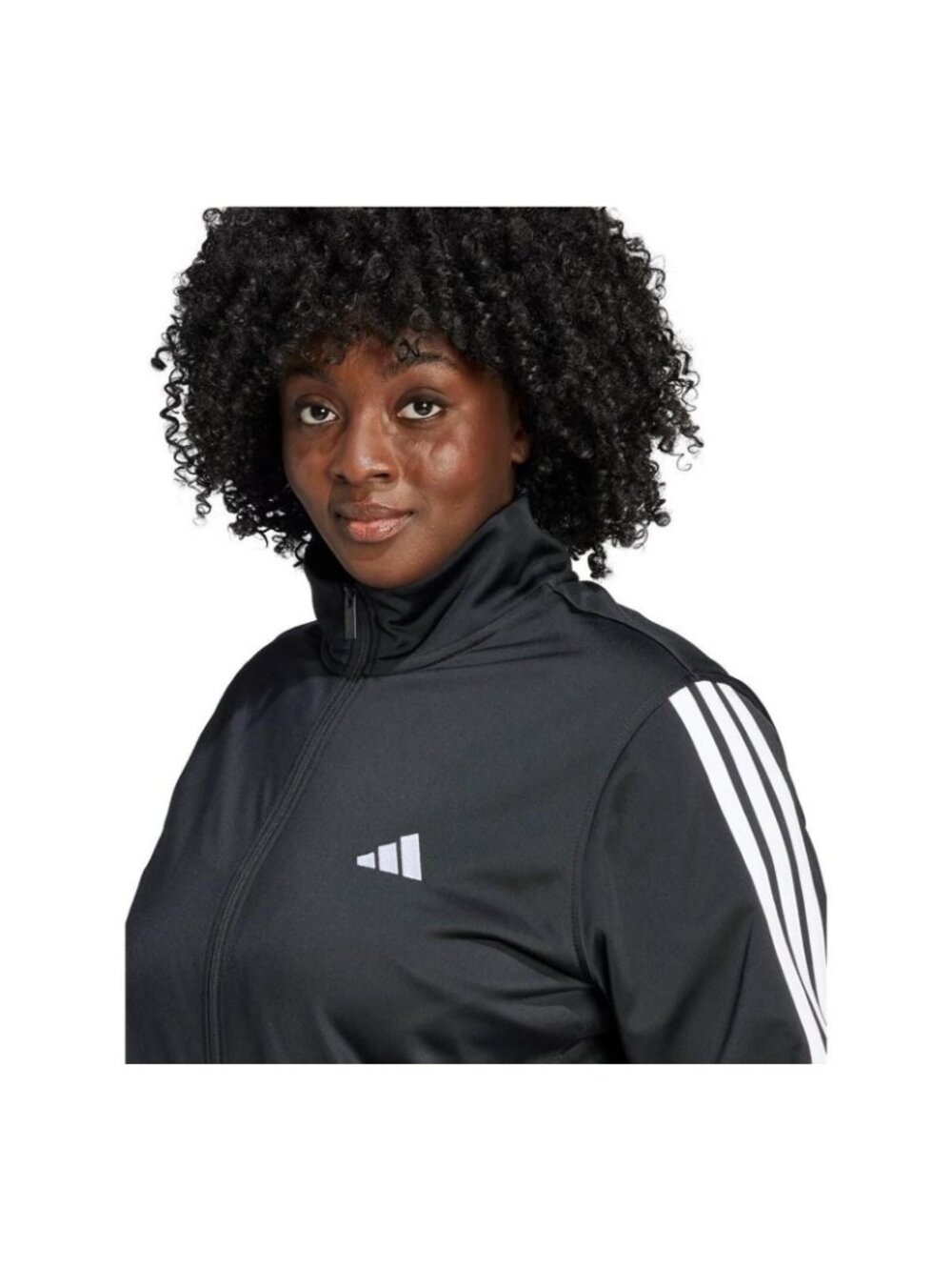 adidas Womens Multi Sprt Track Zip Up - 3 Stripe - Black/White 2XL - Picture 6 of 7